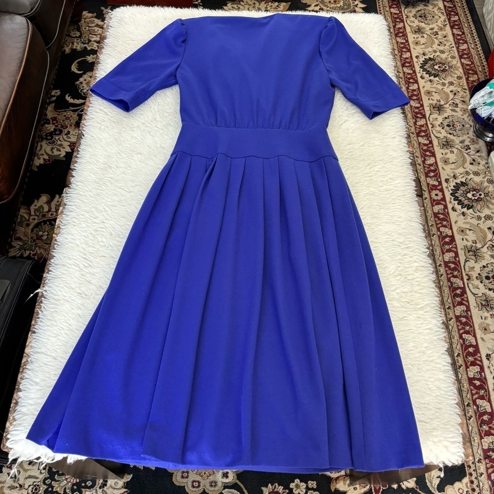 Brenner Vintage Elegant Blue Women's Dress size Medium - Picture 3 of 16